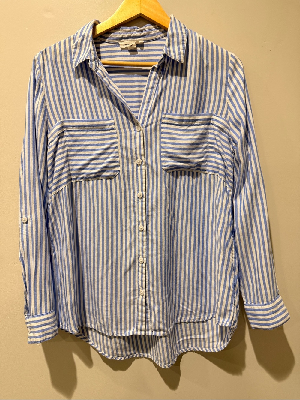 Striped Button Down Shirt Capsule Minimalist Business Casual Coastal Effortless